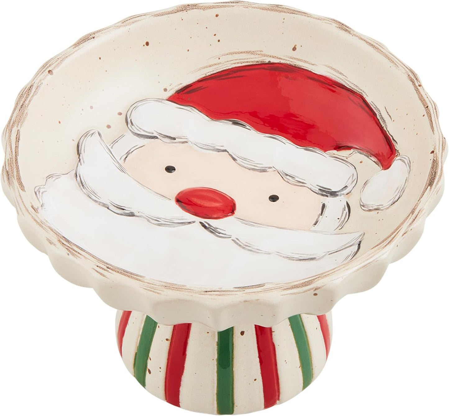 FARM SANTA CANDY PEDESTAL DISH