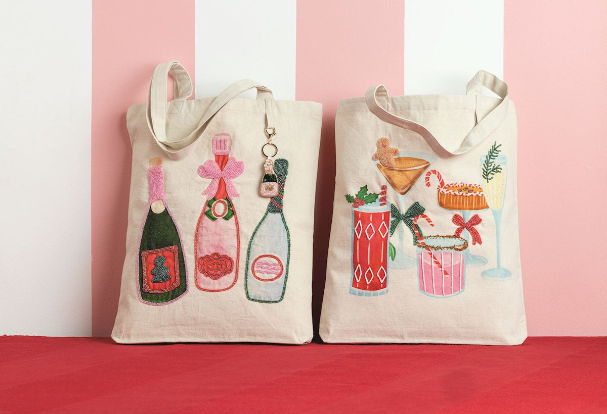 HOLIDAY COCKTAIL BEADED TOTE