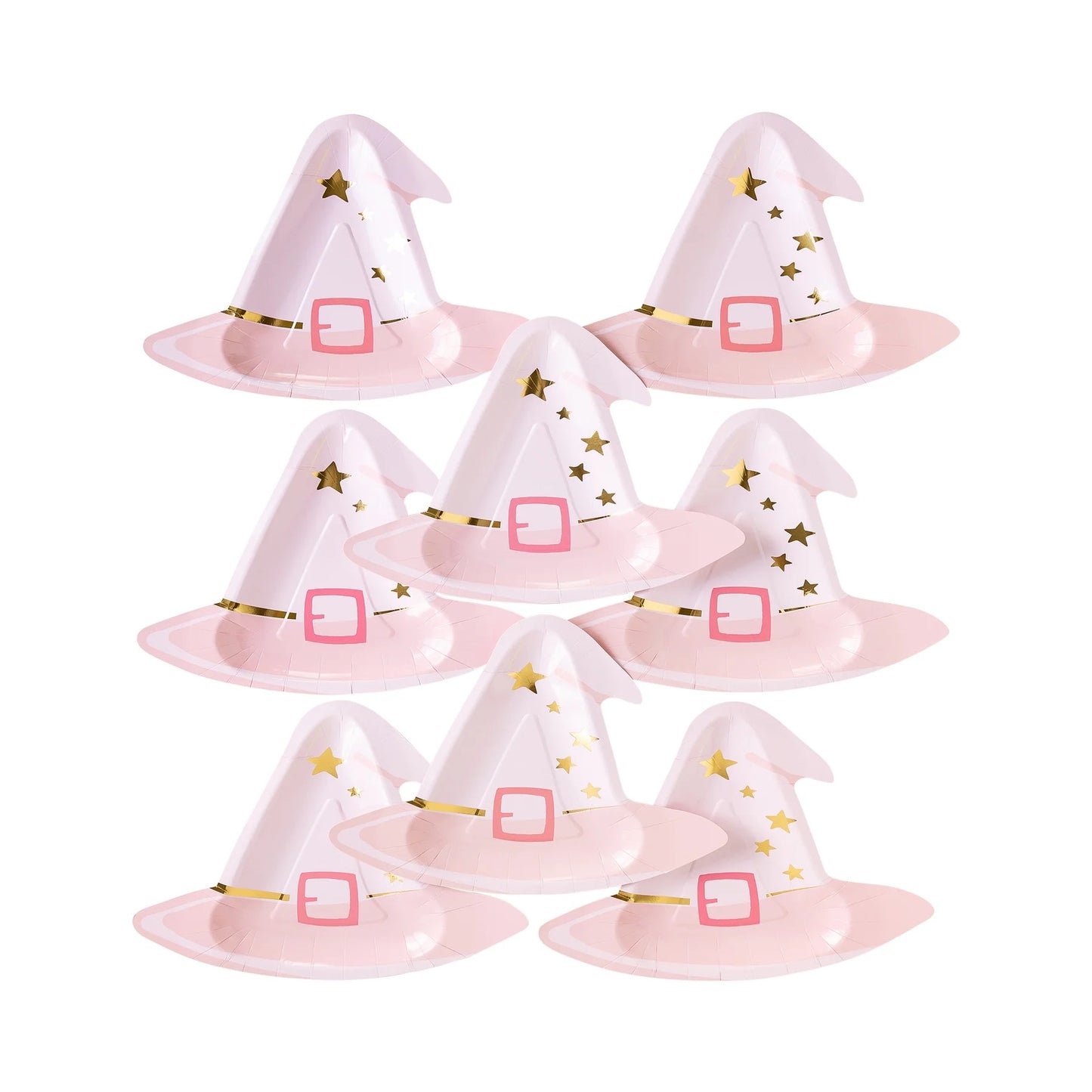 PINK WITCH HAT DESSERT PLATES