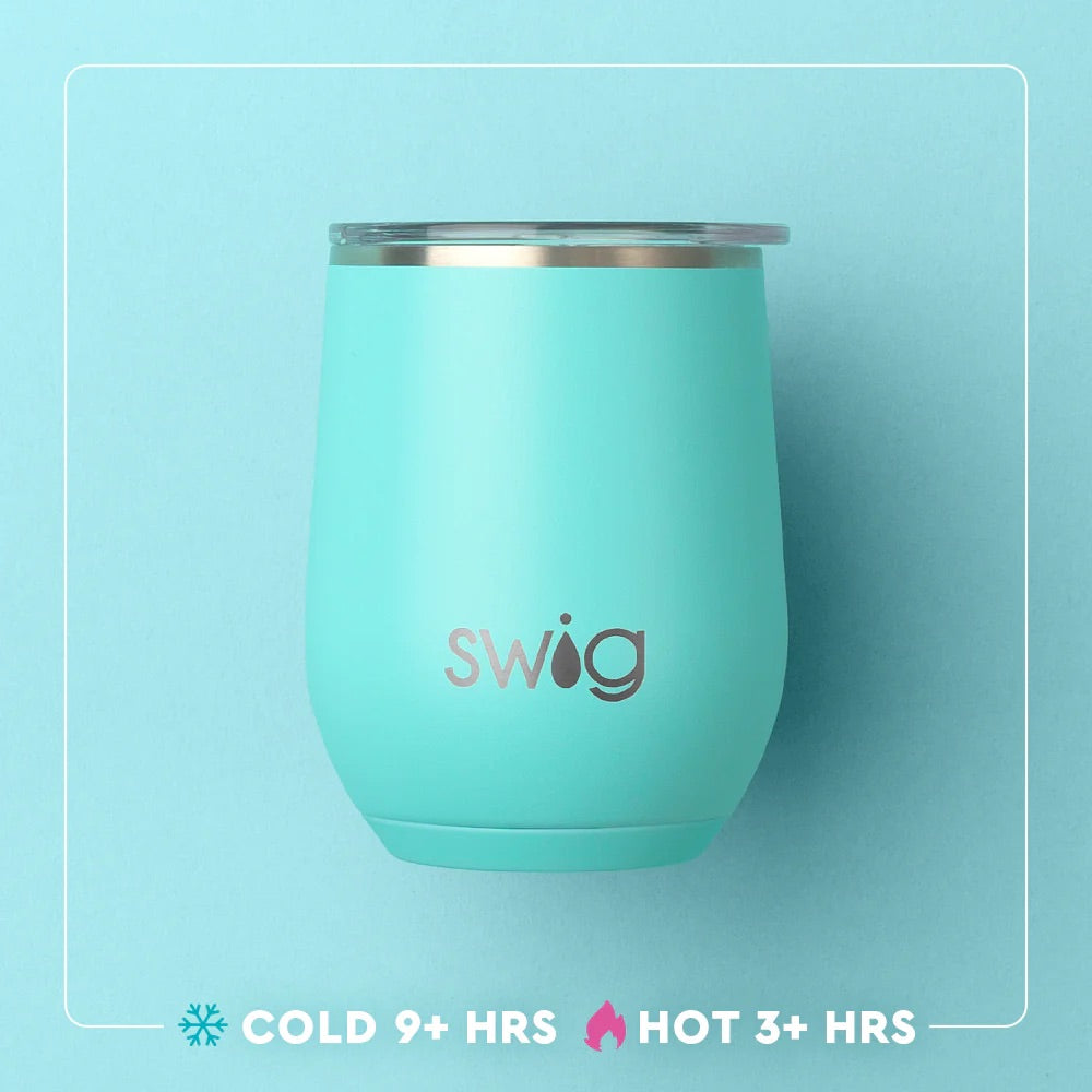 HOLLY JOLLY STEMLESS WINE CUP 12OZ