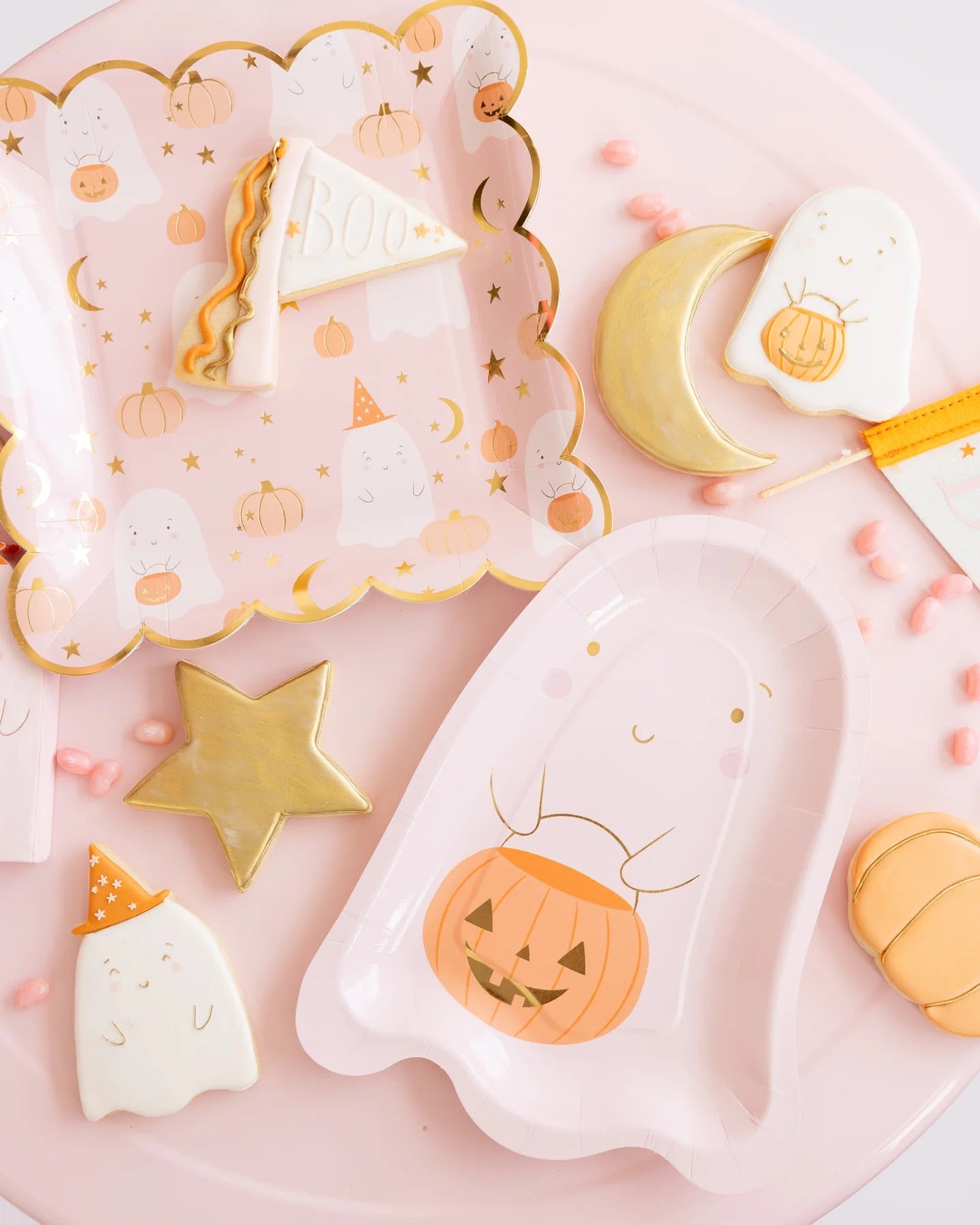 GHOST SHAPED DESSERT PLATES