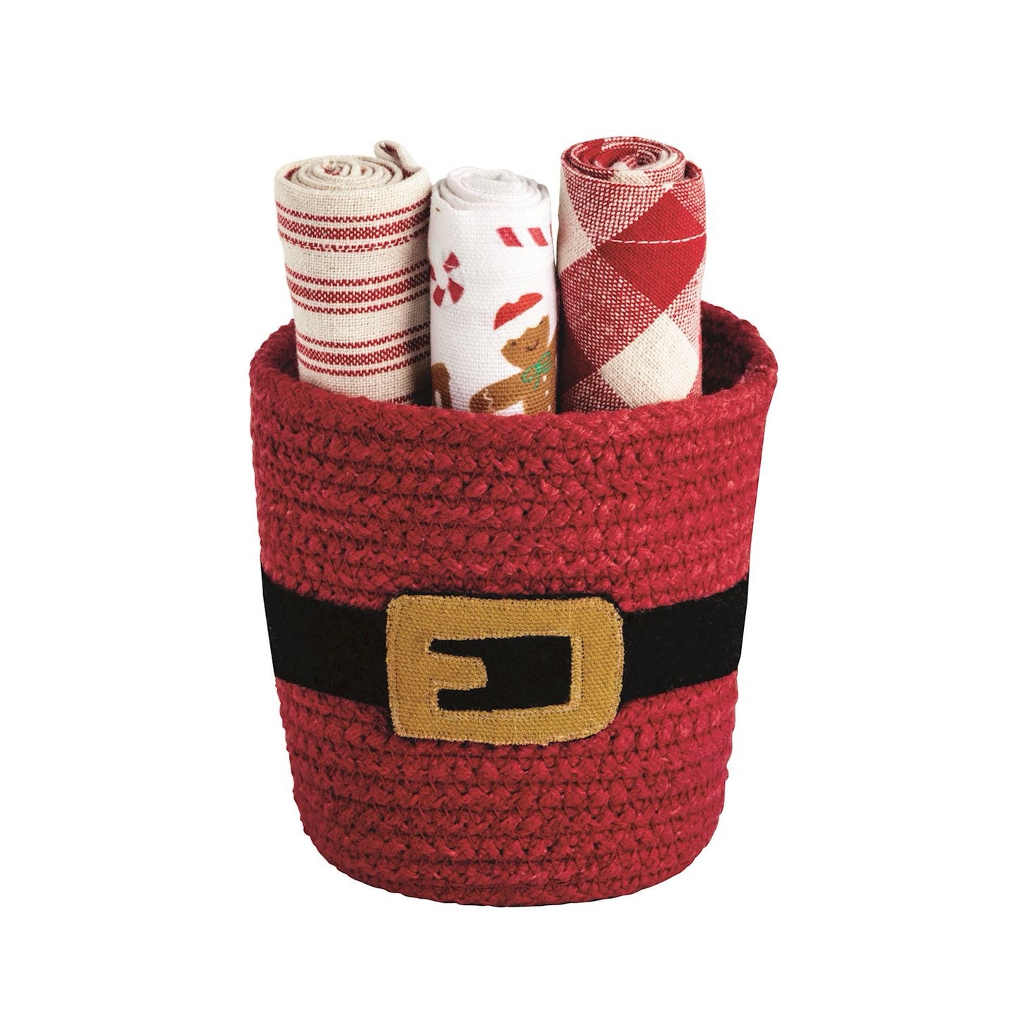 SANTA BASKET TOWEL SET