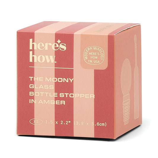 THE MOONY GLASS BOTTLE STOPPER AMBER