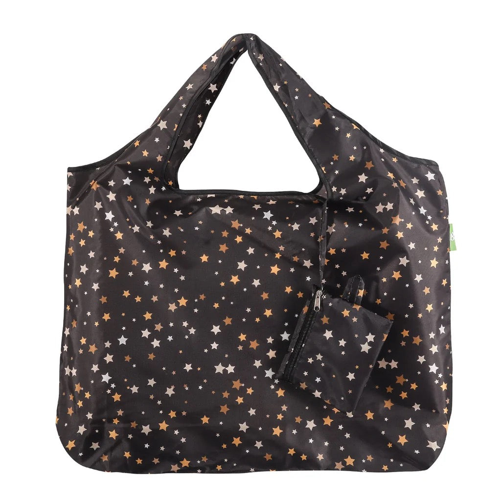 ECO CHIC FOLDABLE REUSABLE LARGE SHOPPING BAG TWINKLE STAR