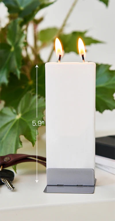 LOVE BIRD WITH FLORAL HEART FLAT CANDLE