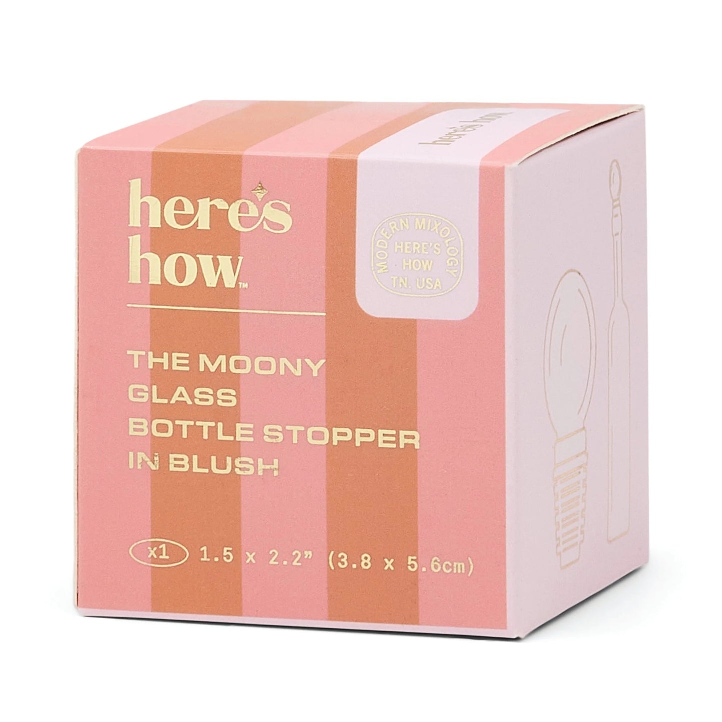 THE MOONY GLASS BOTTLE STOPPER