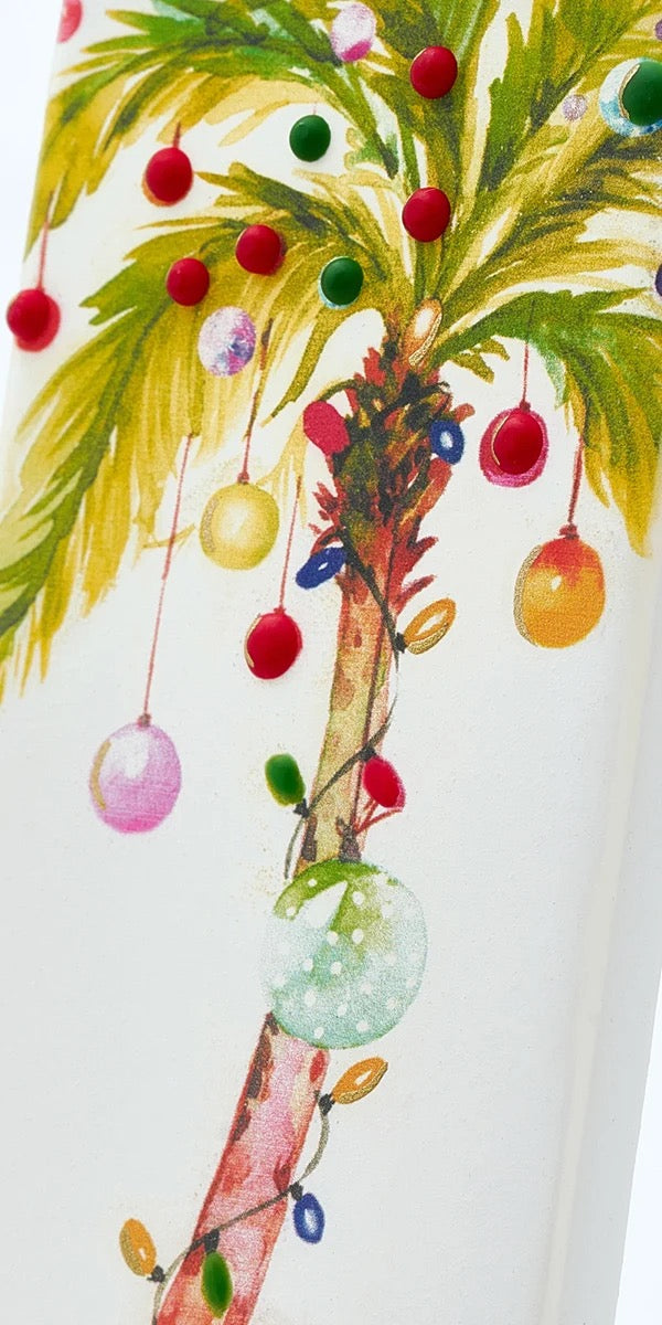 Palm Tree with Christmas Lights