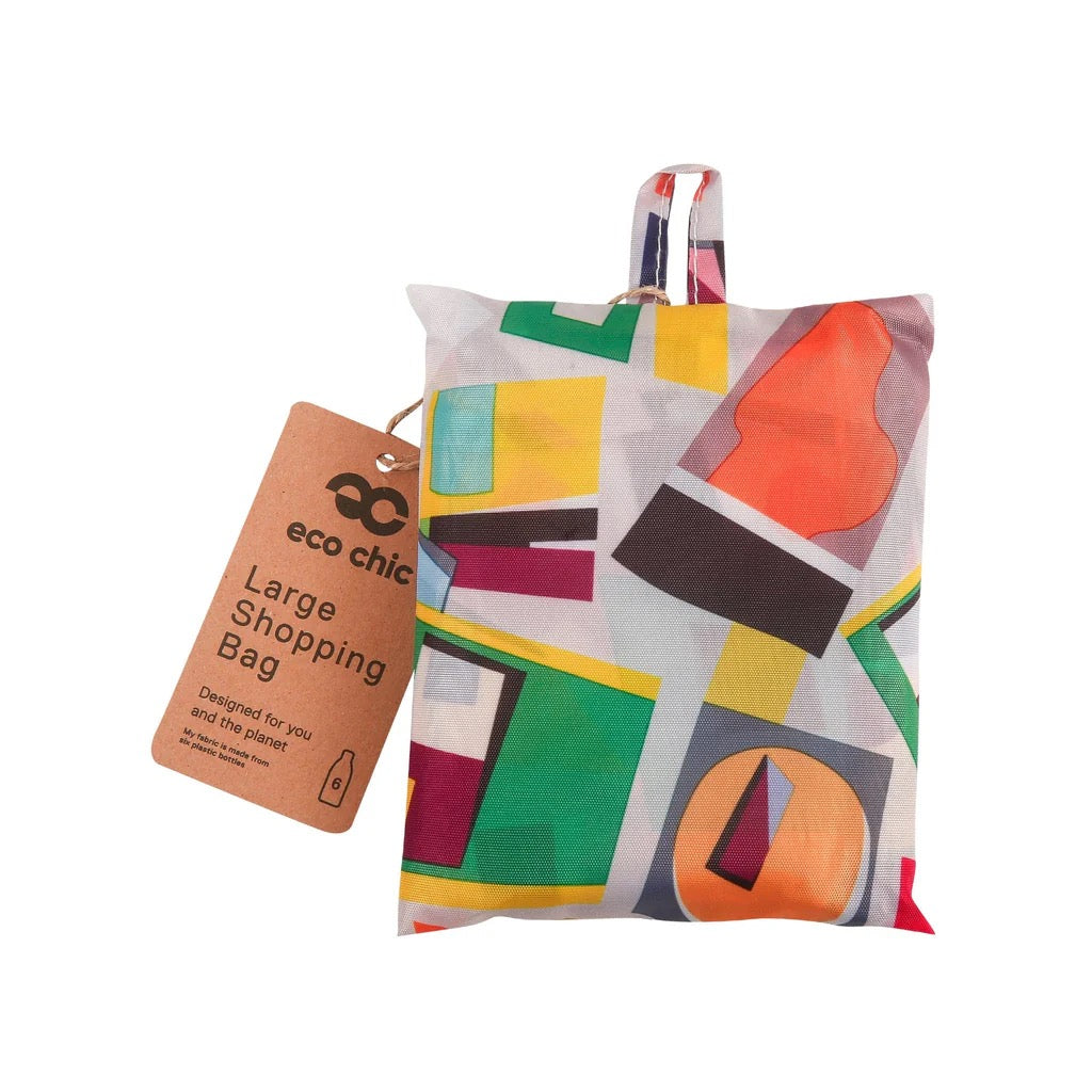 ECO CHIC FOLDABLE REUSABLE LARGE SHOPPING BAG CUT OUT