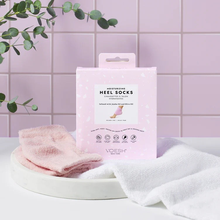 PINK MOISTURIZING HEEL SOCKS