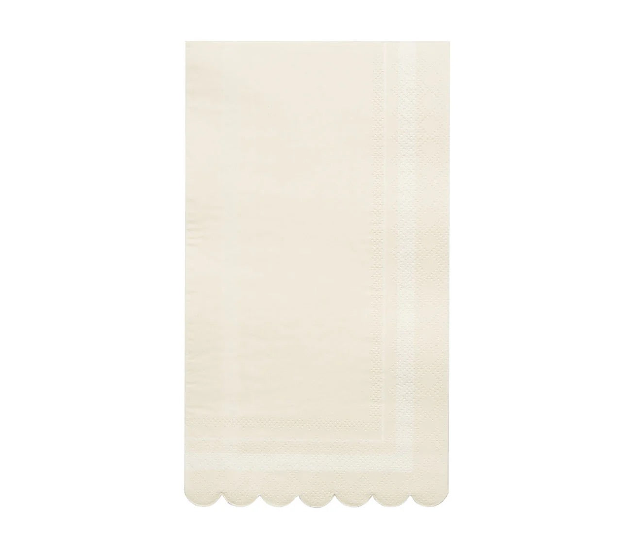 ECO CREAM SCALLOPED DINNER NAPKINS