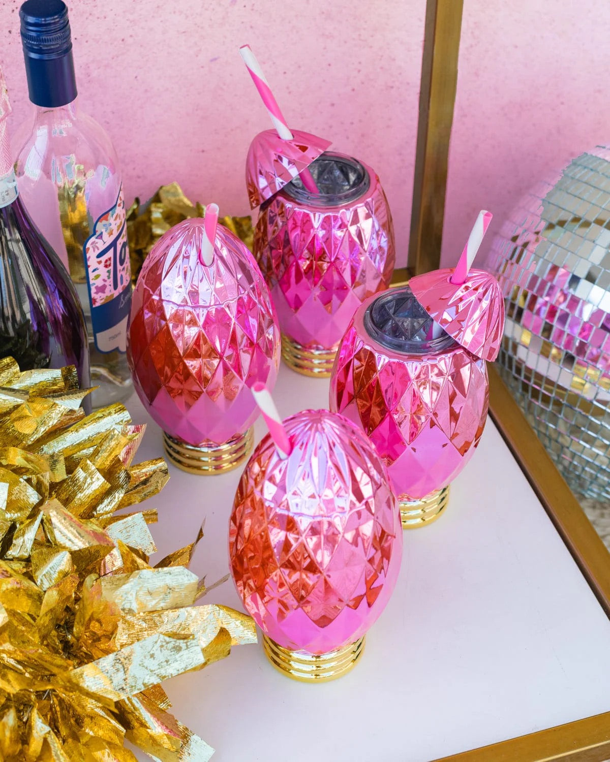 PINK VINTAGE HOLIDAY LIGHT CUP