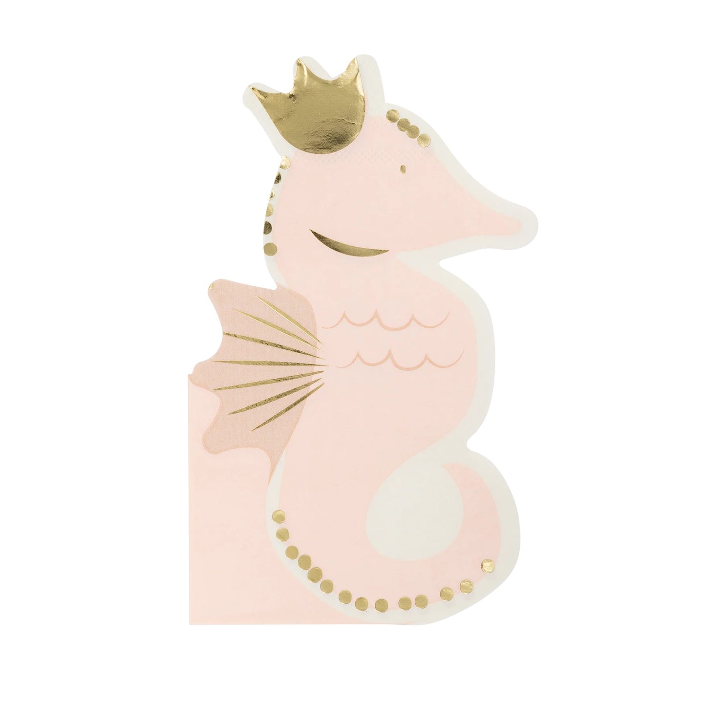 PINK SEAHORSE COCKTAIL NAPKINS