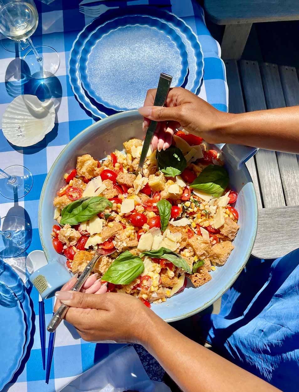 Eco French Blue Dinner Plates