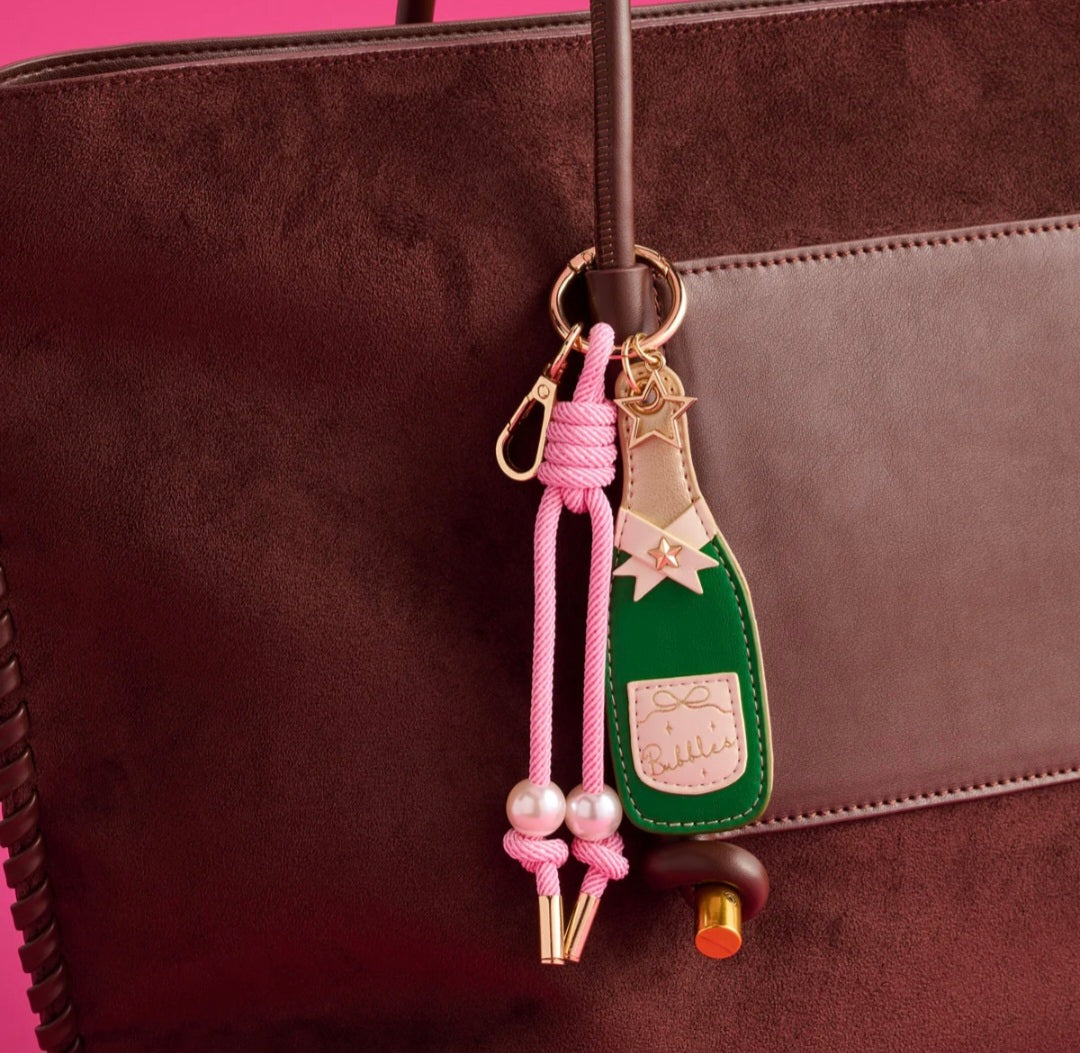 Champagne Bottle Bag Charm/Key Ring