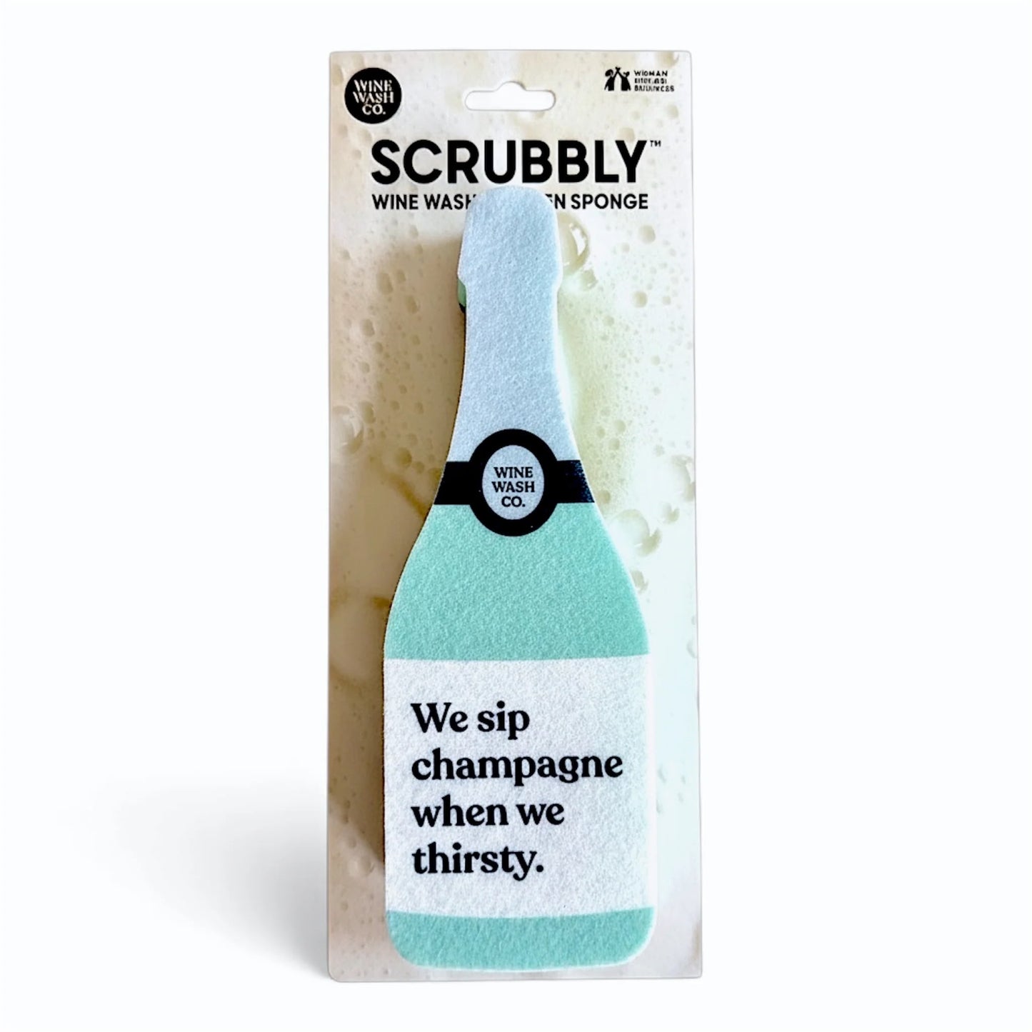 SCRUBBLY WINE BOTTLE KITCHEN SPONGES 8 DESIGNS