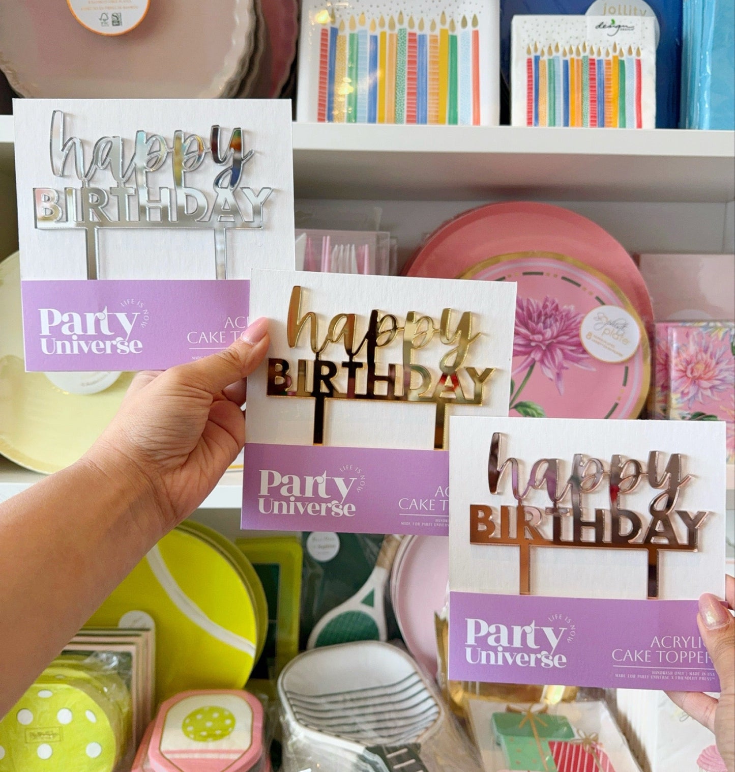 HAPPY BIRTHDAY CAKE TOPPER