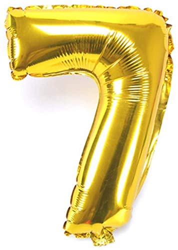 Gold Numbers Foil Balloons
