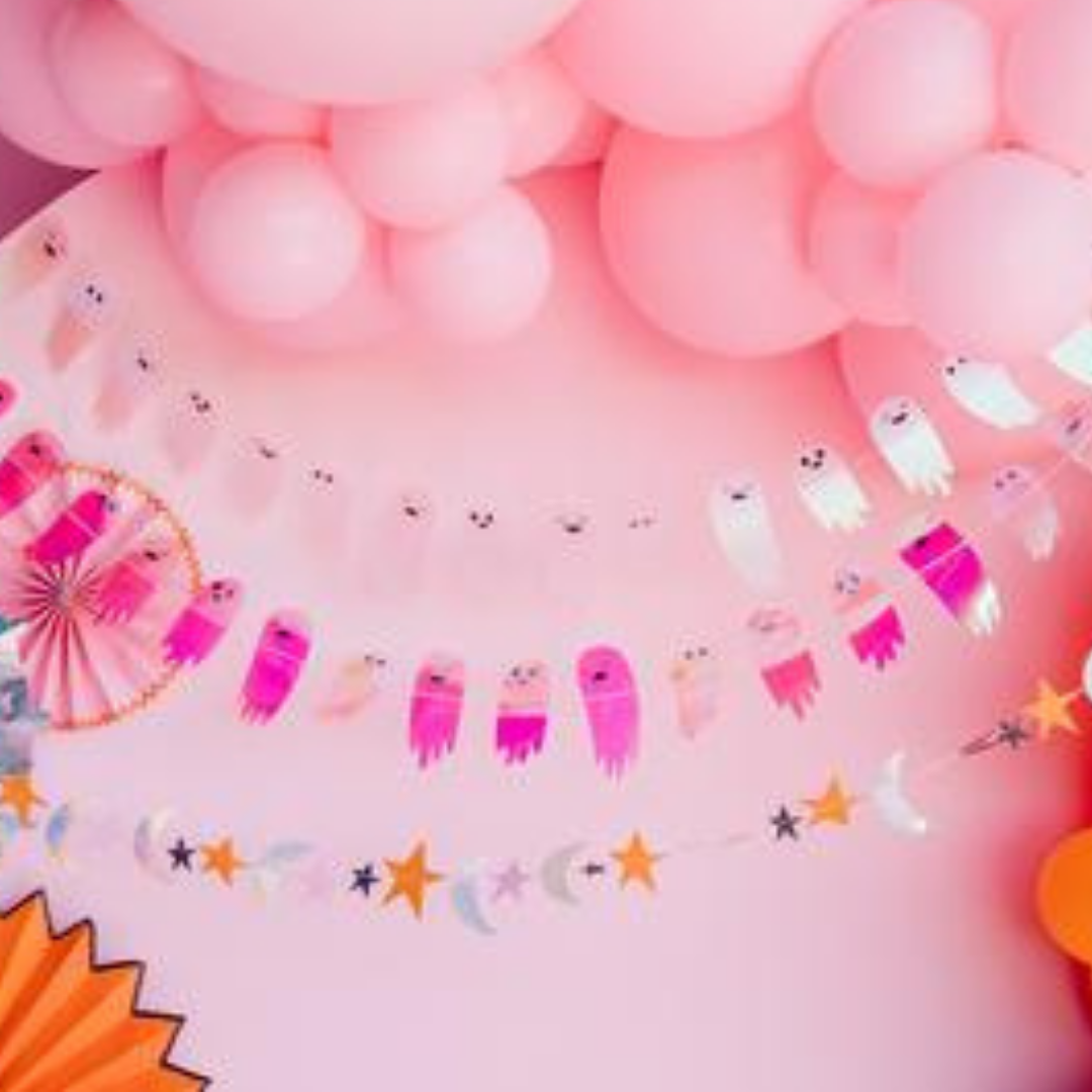 HAPPY HAUNTING IRIDESCENT MINI BANNER SET