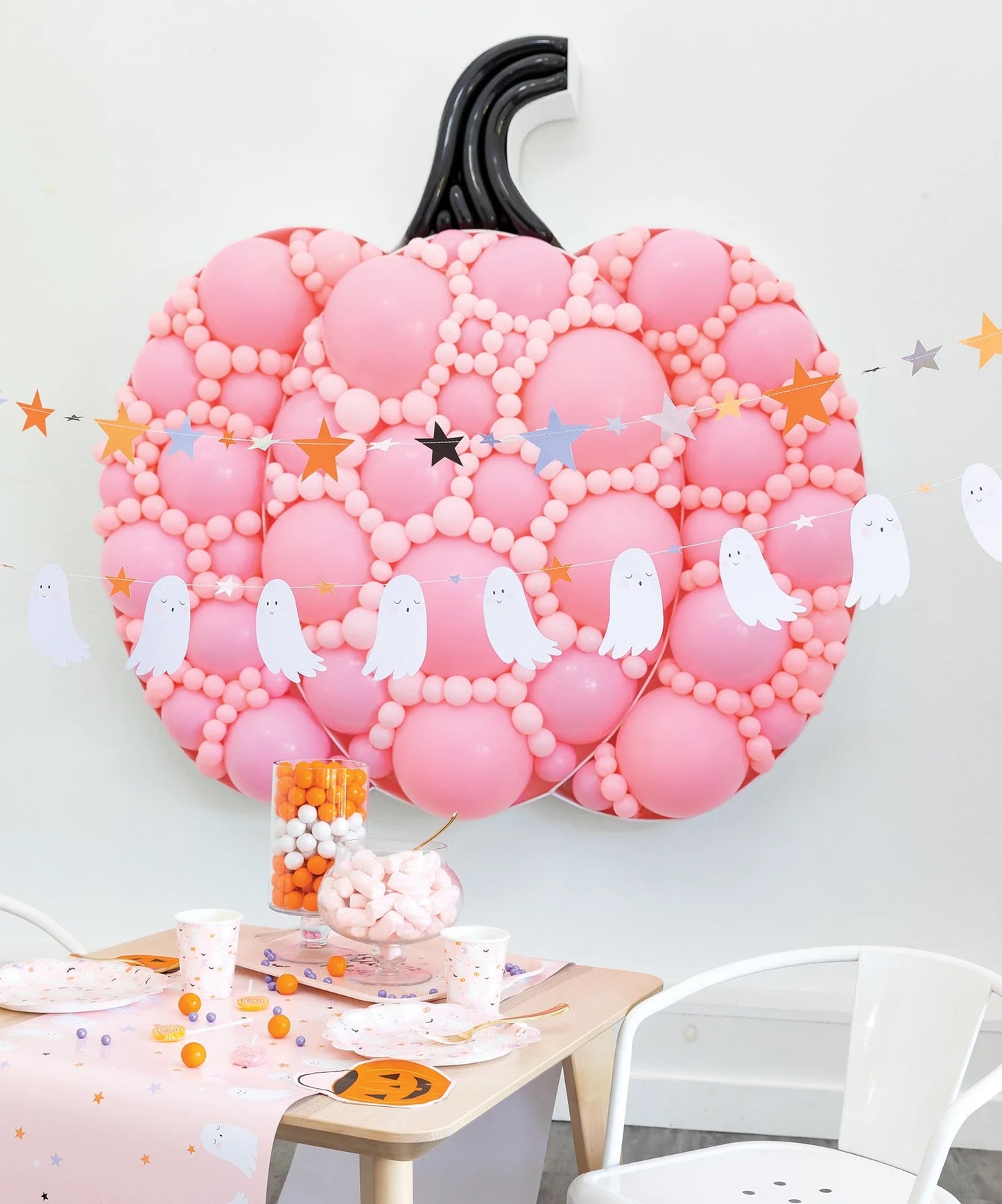 PASTEL TRICK OR TREAT GHOSTS BANNER SET