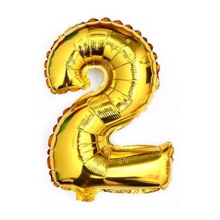 Gold Numbers Foil Balloons