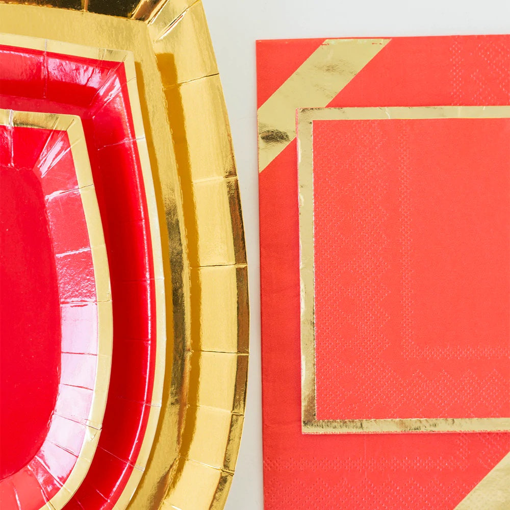 Posh Ruby Kiss Dinner Napkins