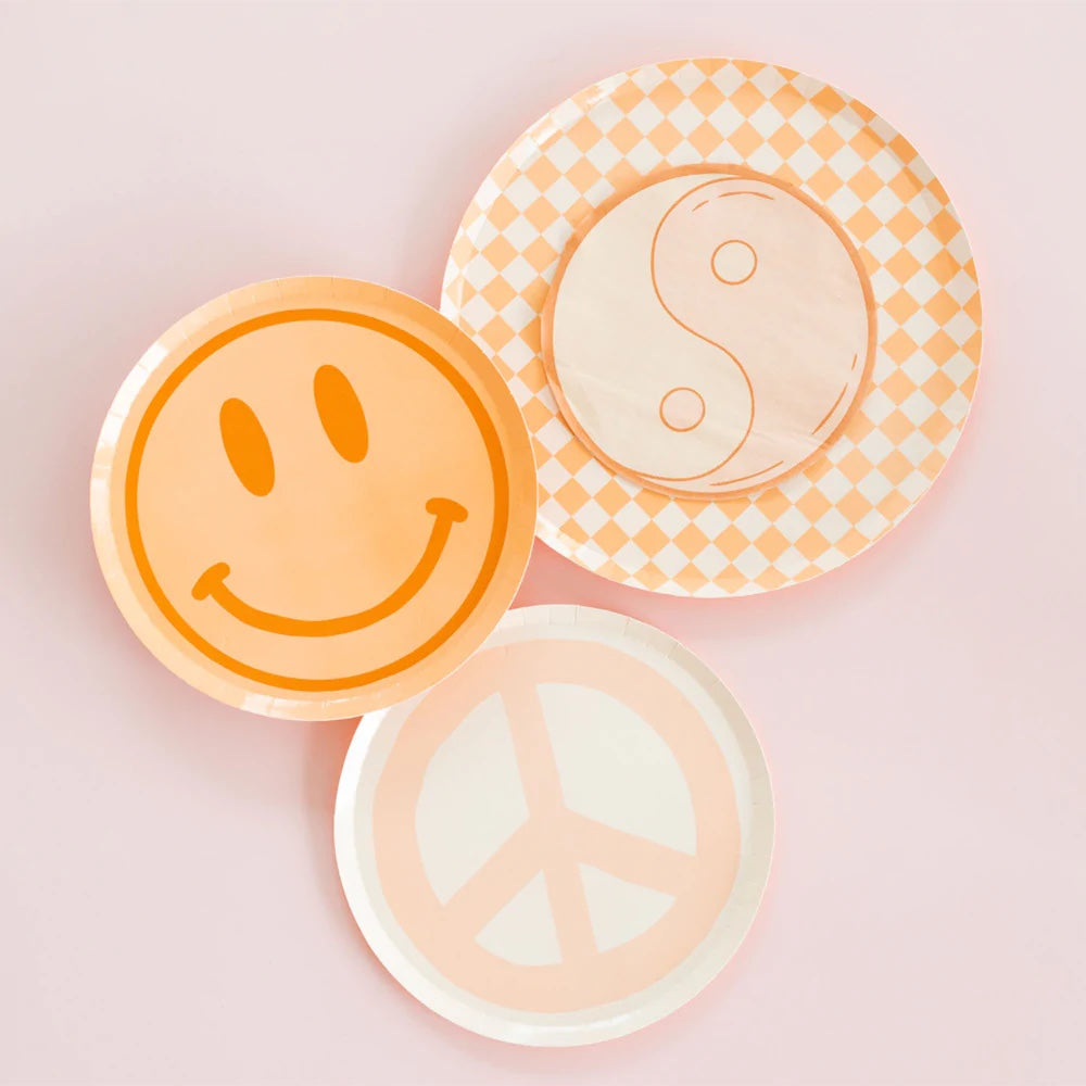 Peace & Love Smile Dessert Plates