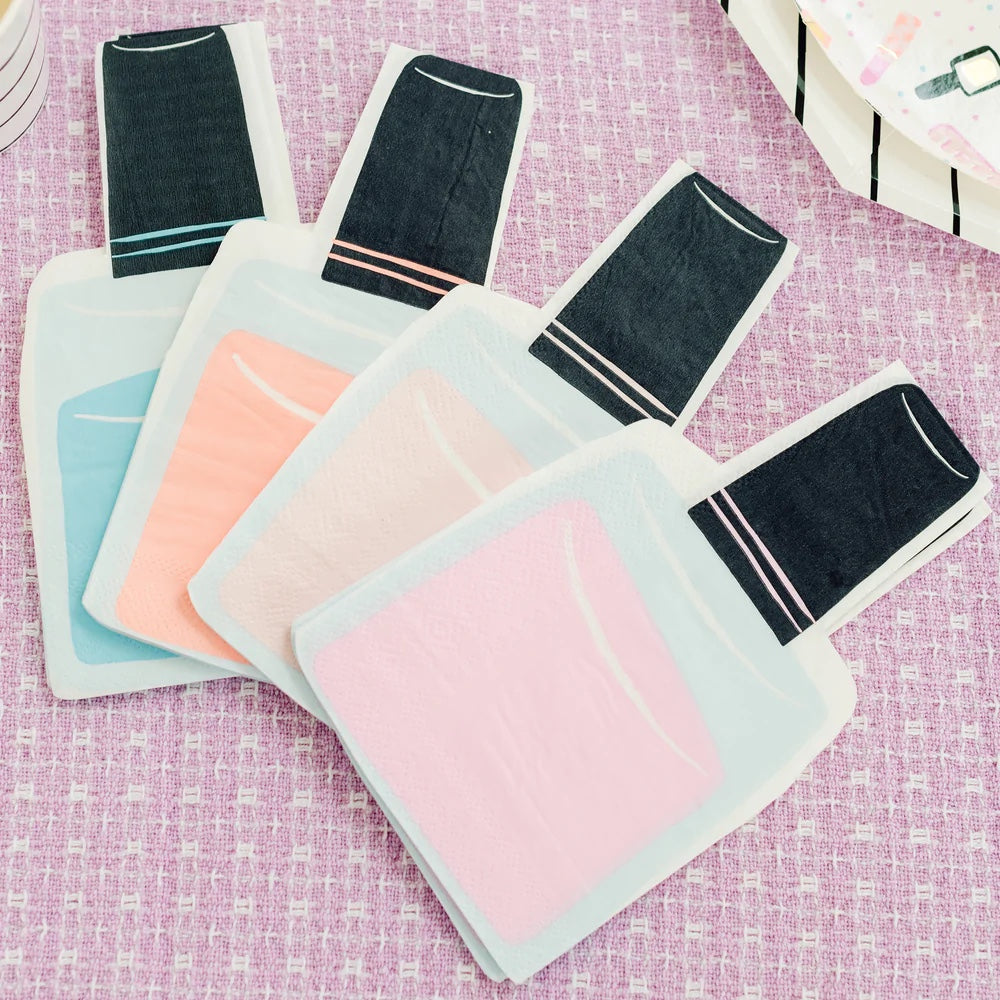 Sweet Dreams Nail Polish Dinner Napkins