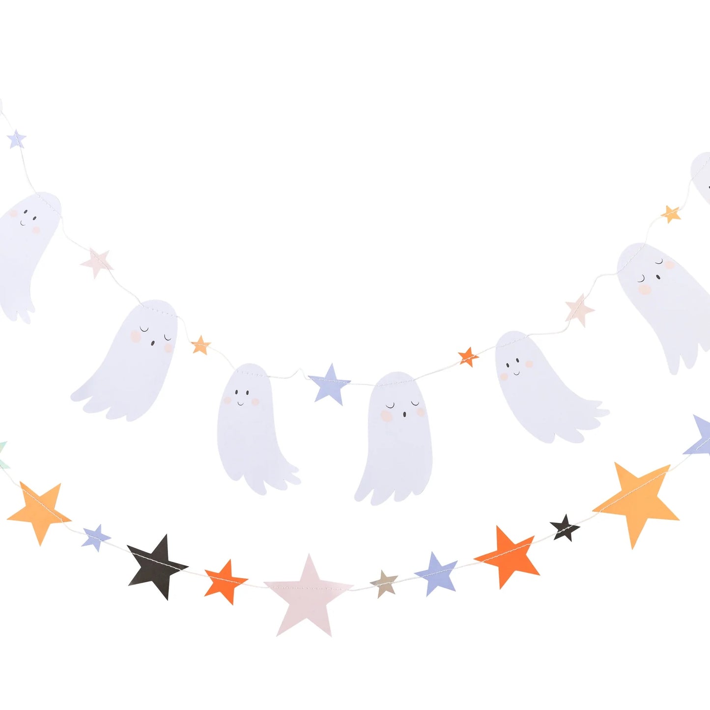 PASTEL TRICK OR TREAT GHOSTS BANNER SET