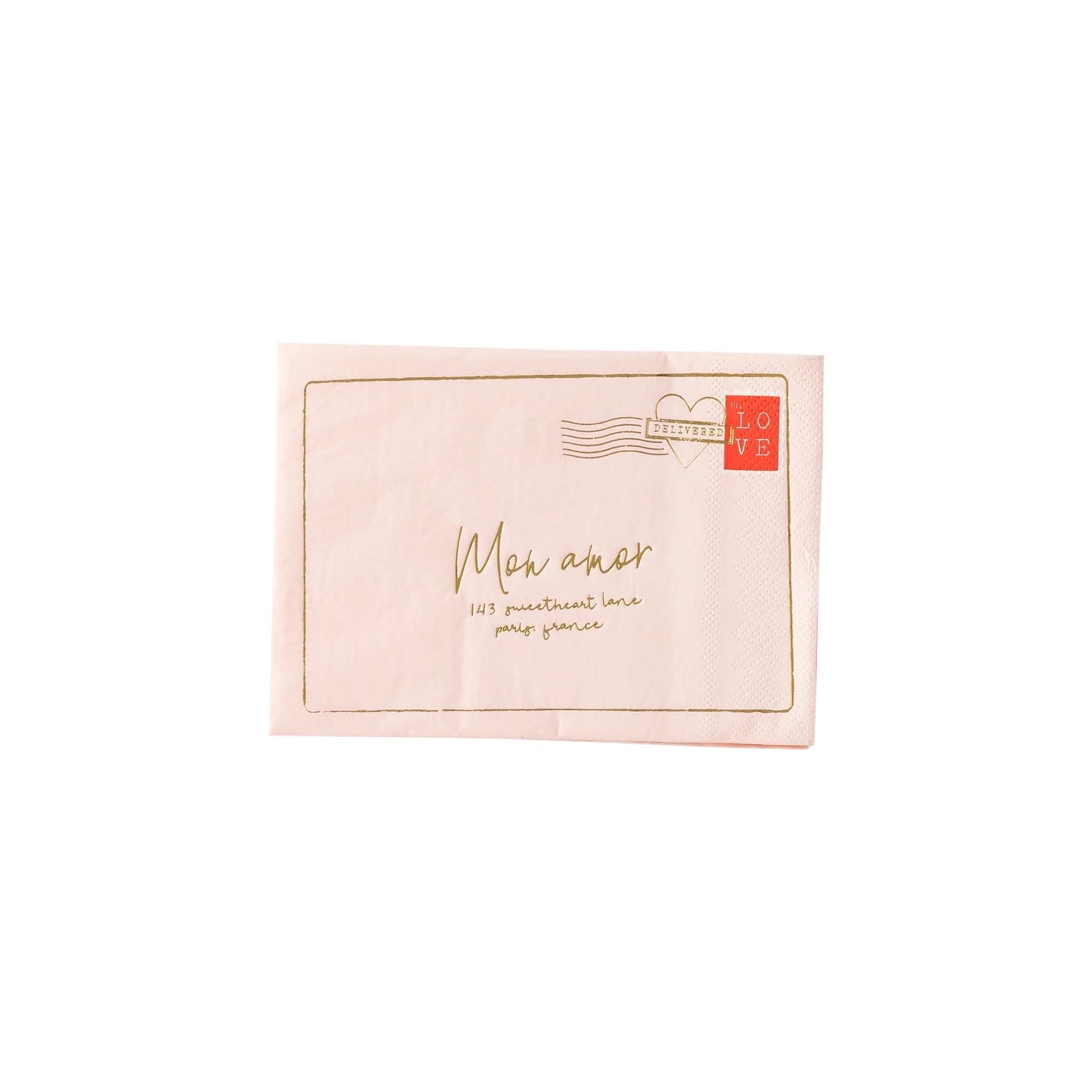 VALENTINE LOVE ENVELOPE COCKTAIL NAPKINS
