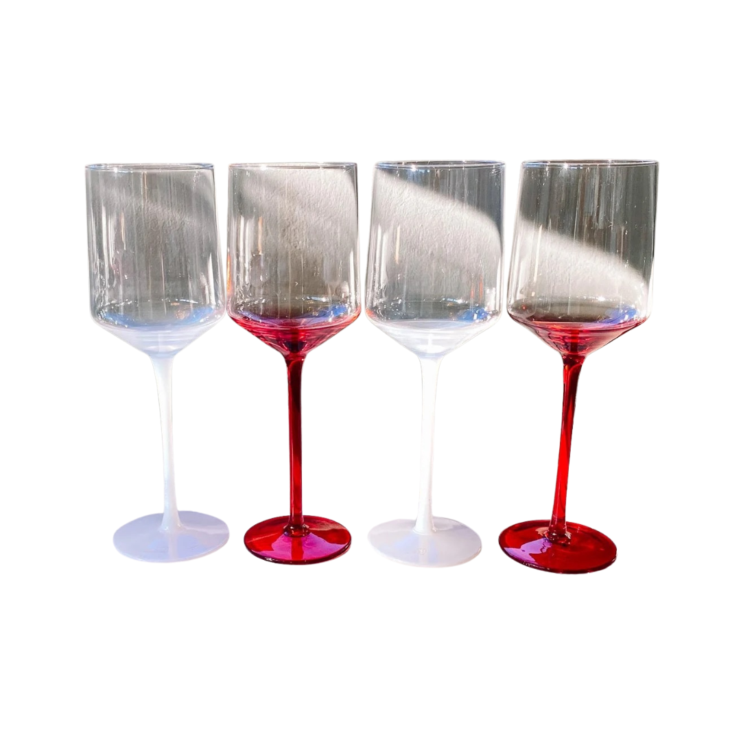 FROSTED BERRY WINE GLASS - Set of 4