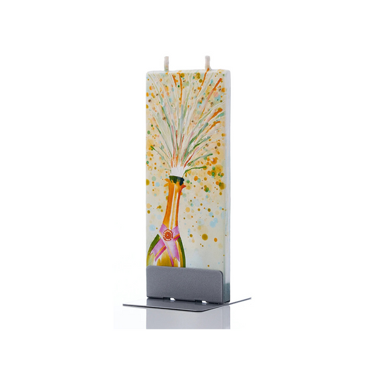 POPPING CHAMPAGNE CELEBRATION FLAT CANDLE