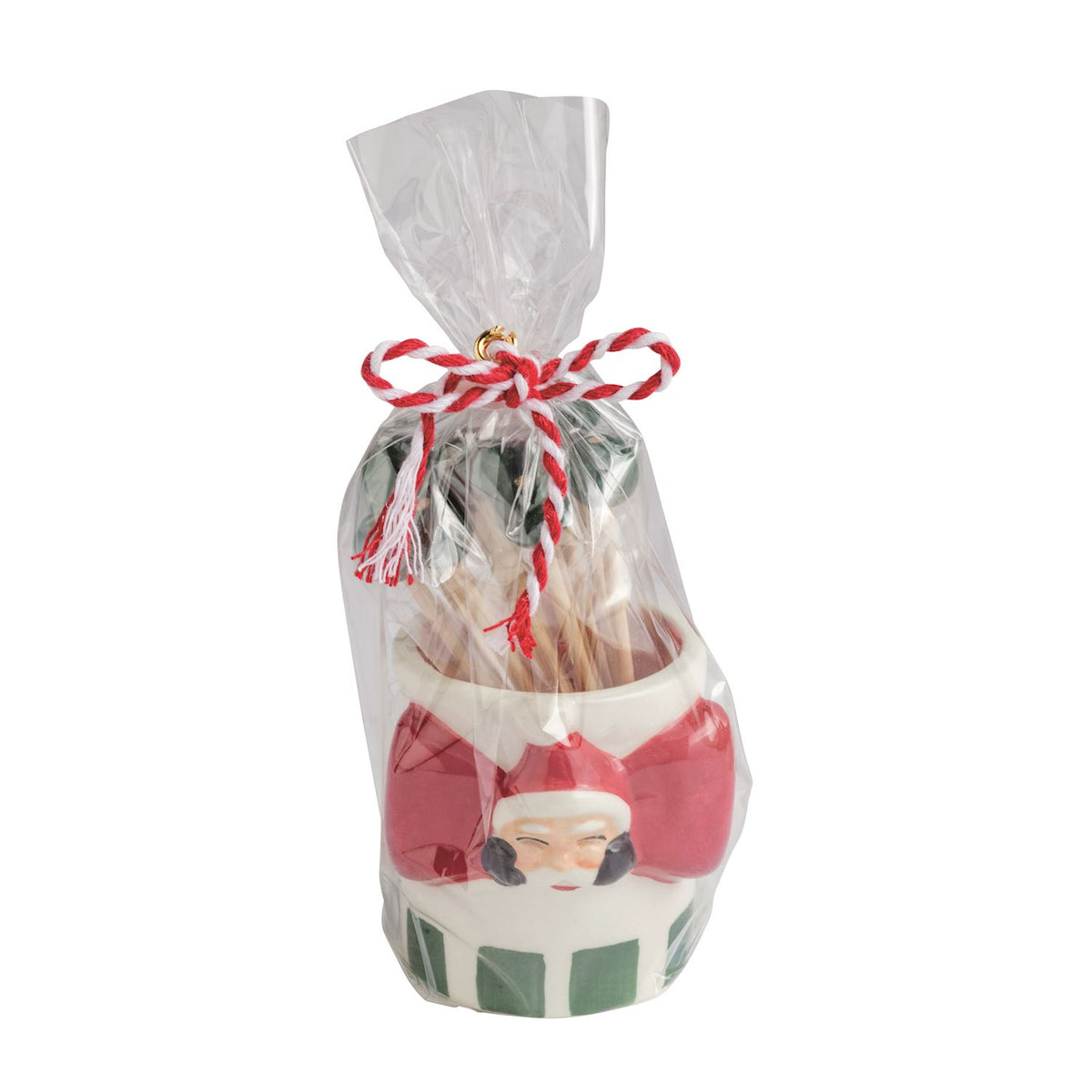 SANTA BOW TOOTHPICK HOLDER