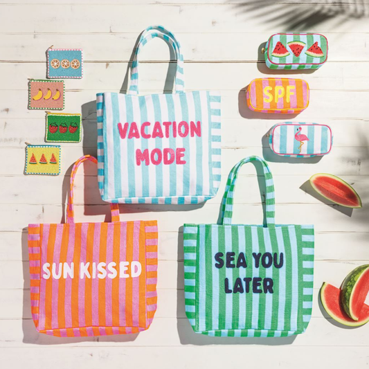 BEACH TERRY CLOTH TOTES