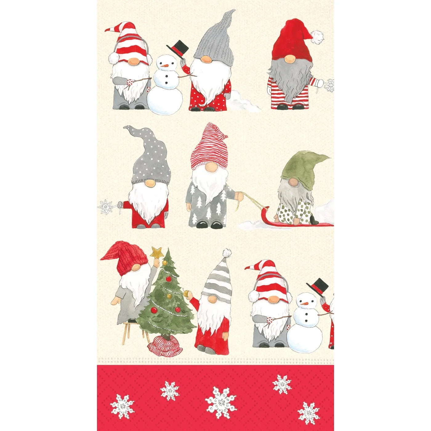 WINTER GNOMES DINNER NAPKINS