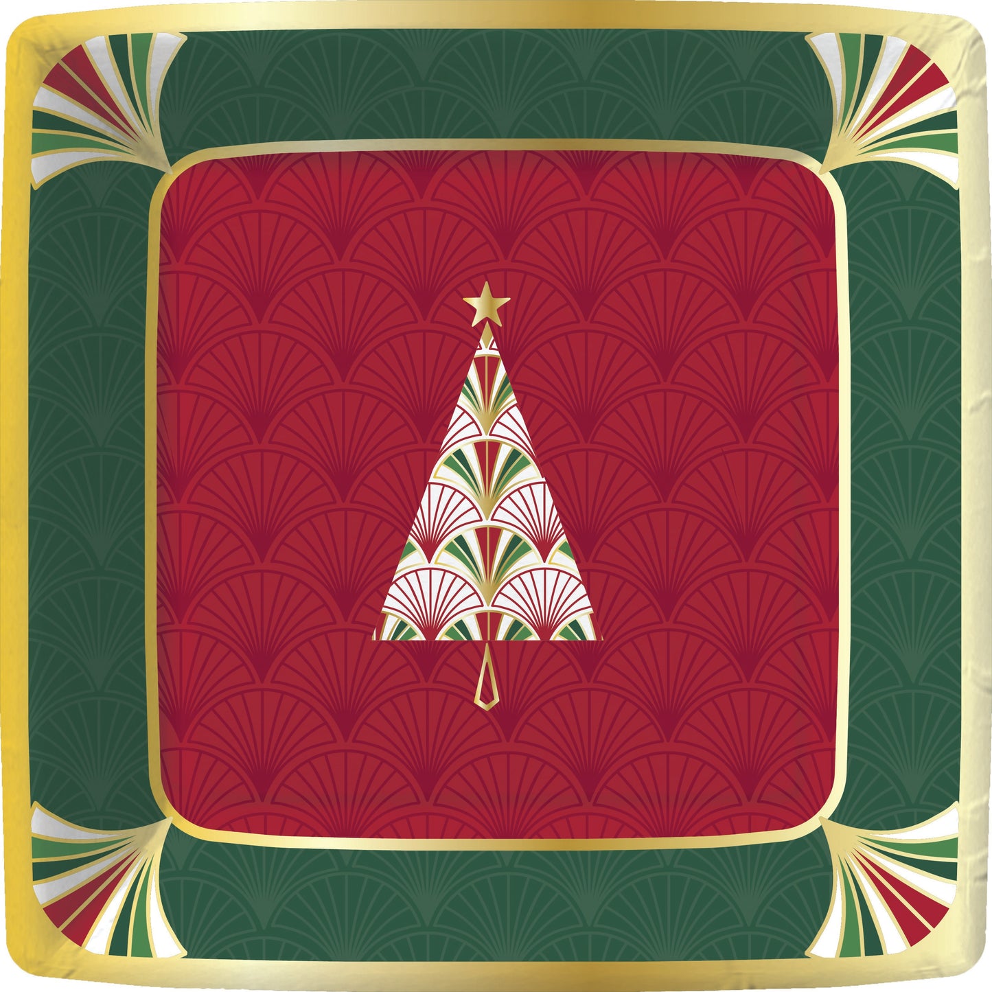 DECO TREE HOLIDAY DINNER PLATES