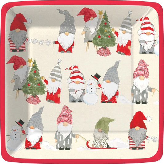 WINTER GNOMES DESSERT PLATES