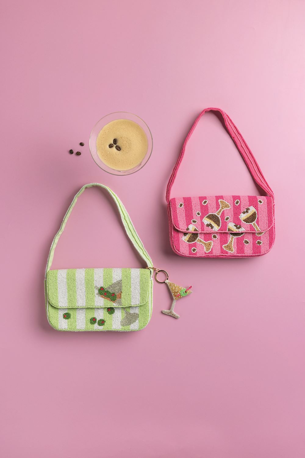 COCKTAIL BEADED BAG CHARMS