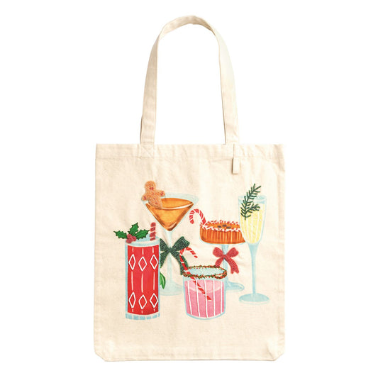 HOLIDAY COCKTAIL BEADED TOTE