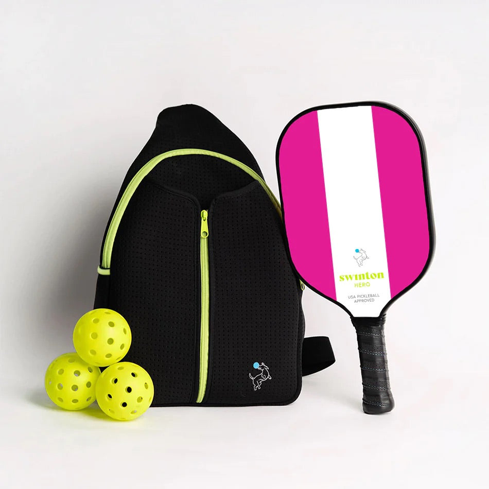 PICKLEBALL SLING BAG - BLACK