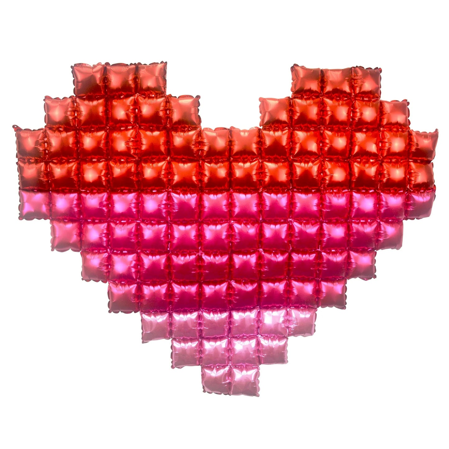 Valentine's Day Red & Pink Heart Foil Mosaic Balloon Wall