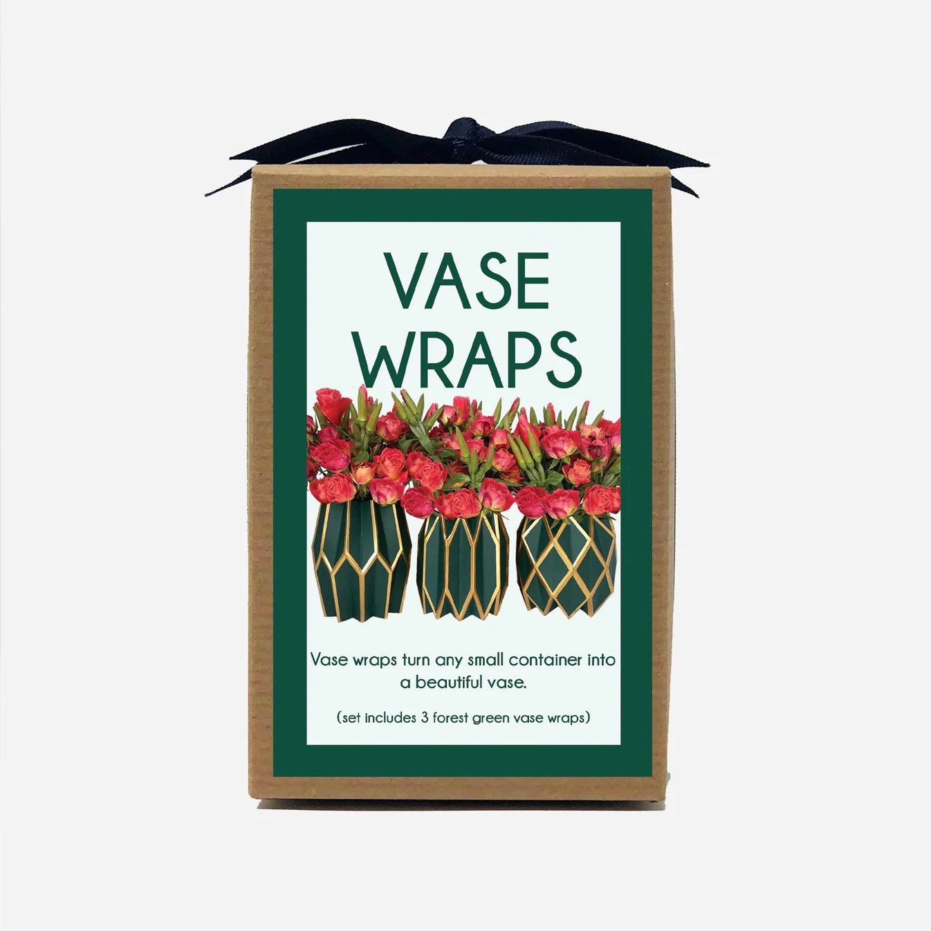 Enchanted Forest Green Paper Vase Wraps