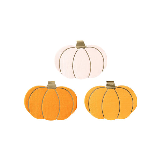 PASTEL PUMPKIN SHAPED COCKTAIL NAPKINS