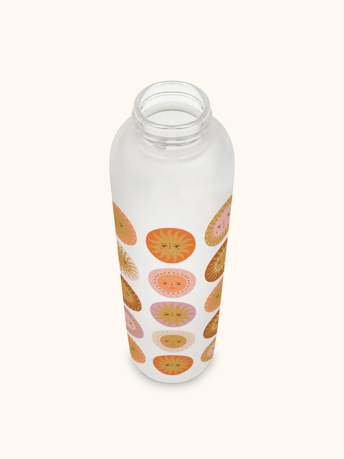 SUNNY DAYS: GLASS WATER BOTTLE WITH BAMBOO LID