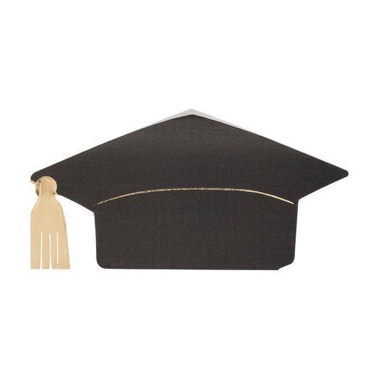 GRADUATION CAP SHAPED PAPER DINNER NAPKINS
