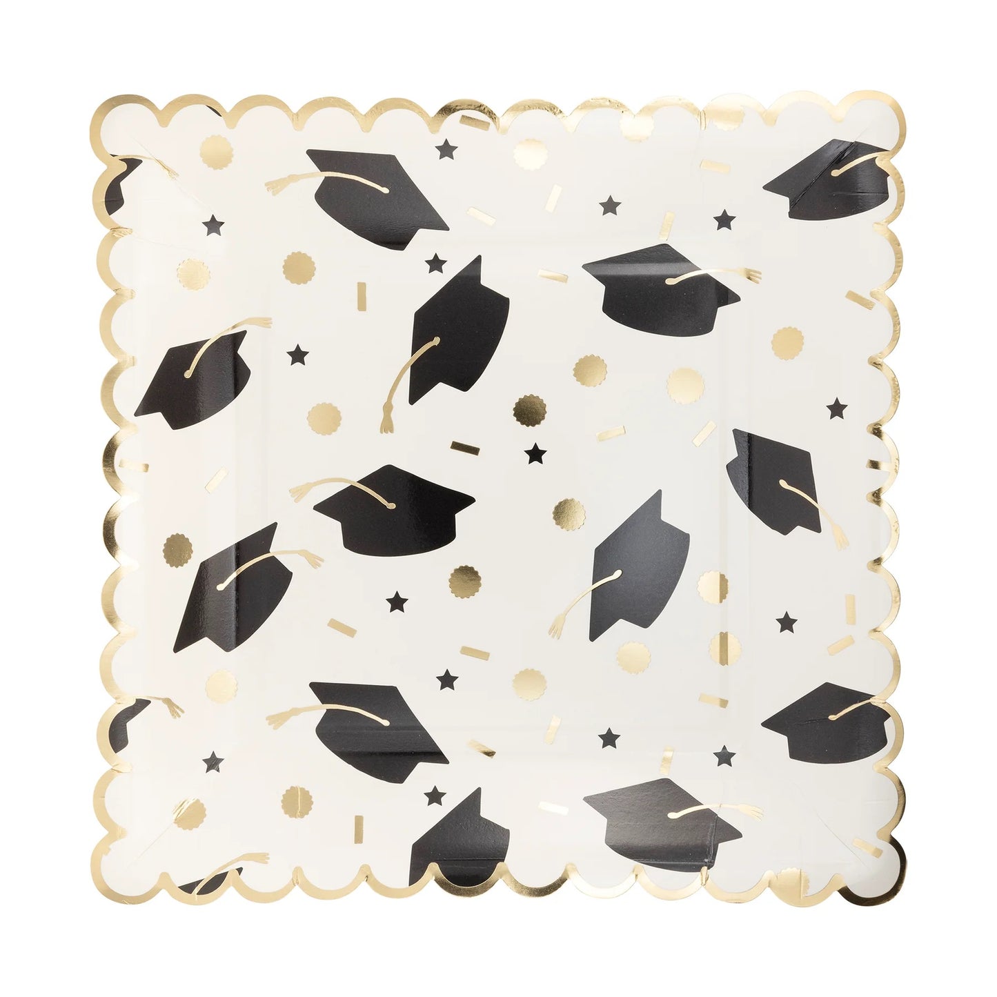 GRADUATION CAP SCATTER DINNER PLATES