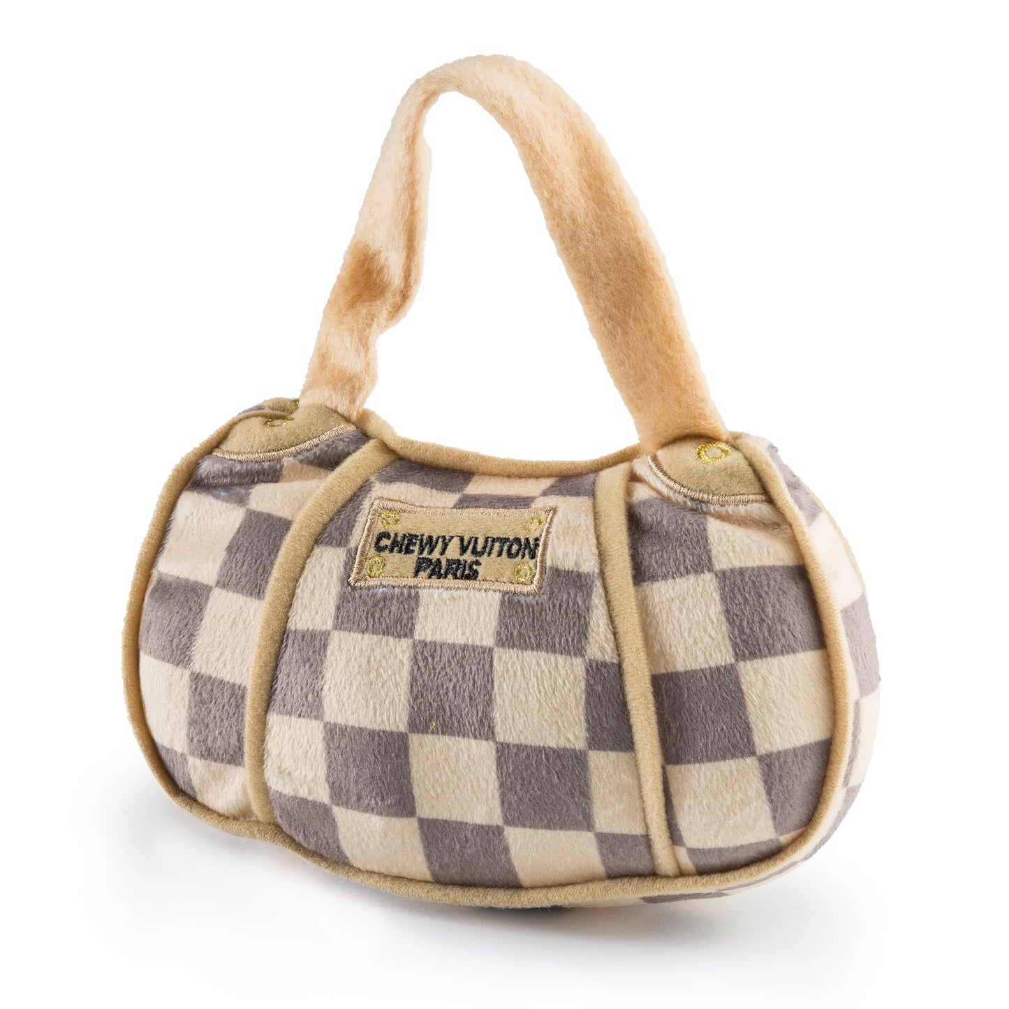 CHECKER CHEWY VUITON HANDBAG DOG TOY