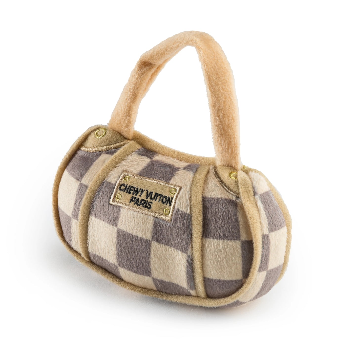 CHECKER CHEWY VUITON HANDBAG DOG TOY