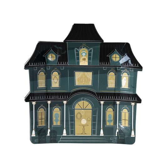 HAUNTED VILLAGE MANSION SHAPED DINNER PLATES