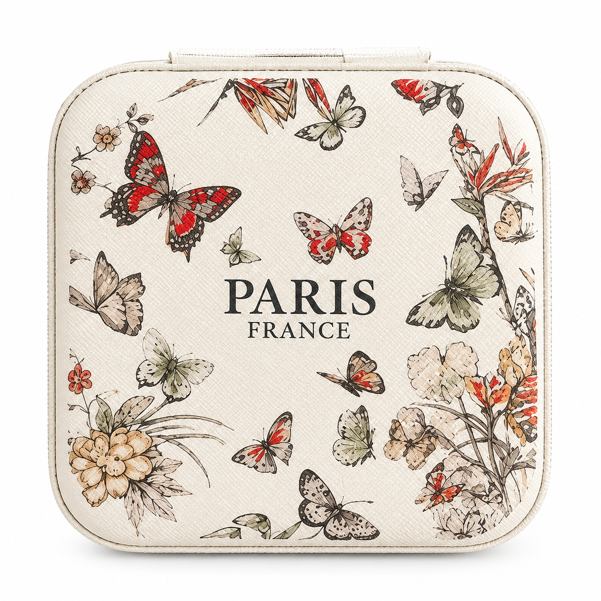Paris France Travel Jewelry Box – Butterfly Print
