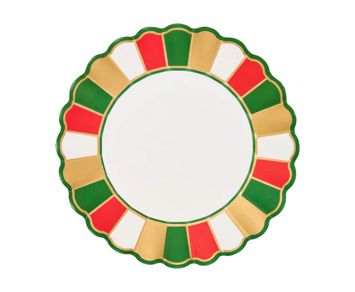 JOYFUL CHRISTMAS DESSERT PLATES